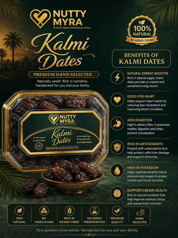 Nutty Myra Kalmi Dates – Premium Hand-Selected Dates
