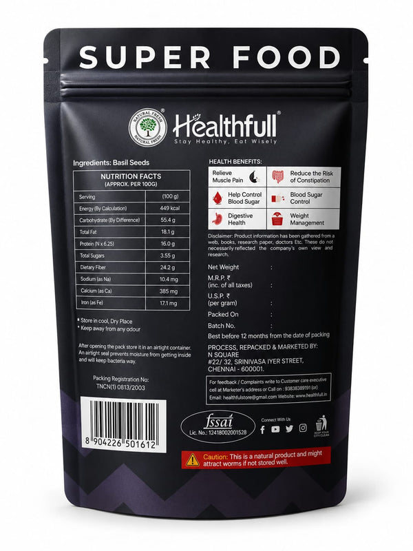 Premium Basil Seeds (Sabja Seeds)